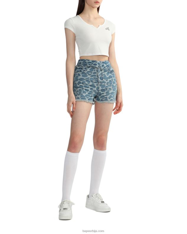бео Жене A Bathing Ape мајица са в-изрезом J4280821