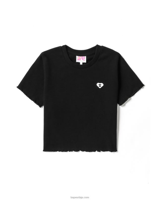 црн Жене A Bathing Ape изрезани лого топ J4280822
