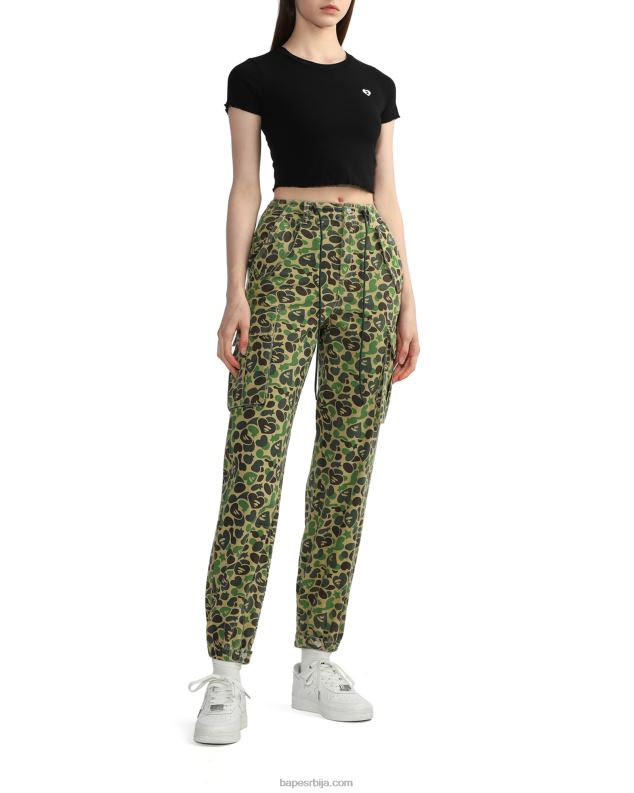 црн Жене A Bathing Ape изрезани лого топ J4280822