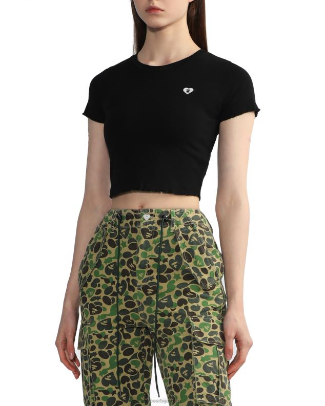 црн Жене A Bathing Ape изрезани лого топ J4280822