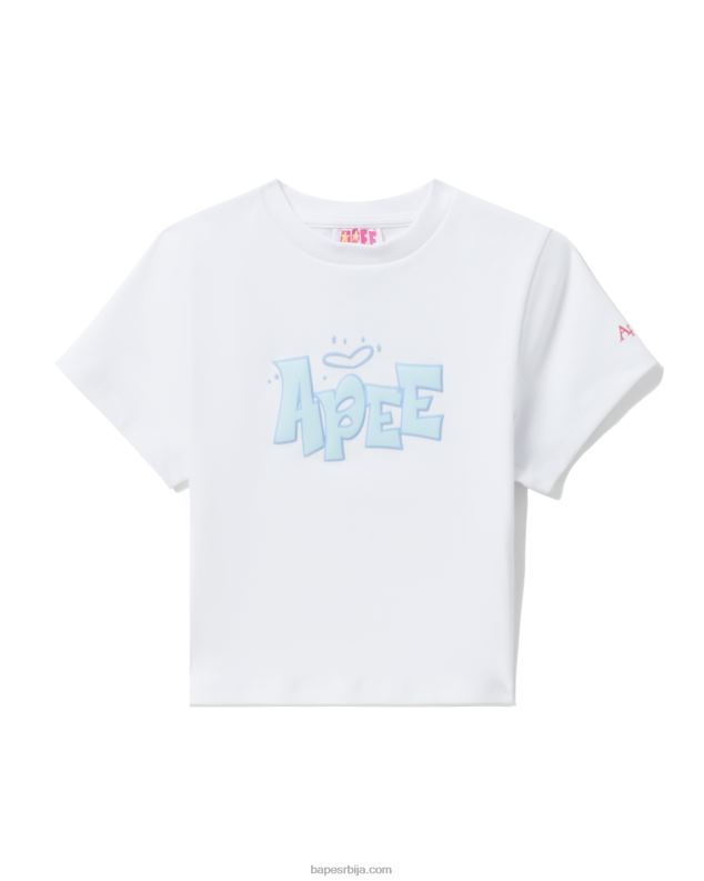 бео Жене A Bathing Ape графичка мајица танког кроја J4280838