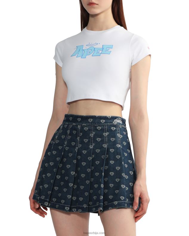 бео Жене A Bathing Ape графичка мајица танког кроја J4280838