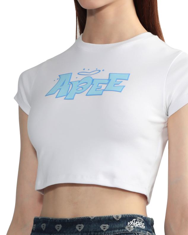 бео Жене A Bathing Ape графичка мајица танког кроја J4280838