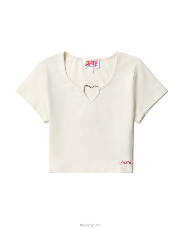 крем боја Жене A Bathing Ape метални прстен у облику срца J4280840