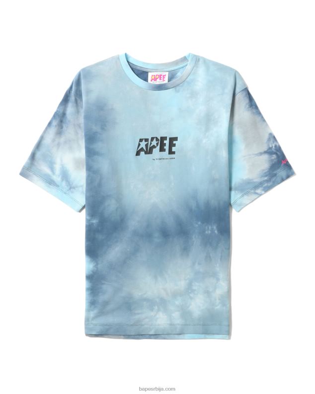 Плави Жене A Bathing Ape тие-дие графичка мајица са прорезима J4280847