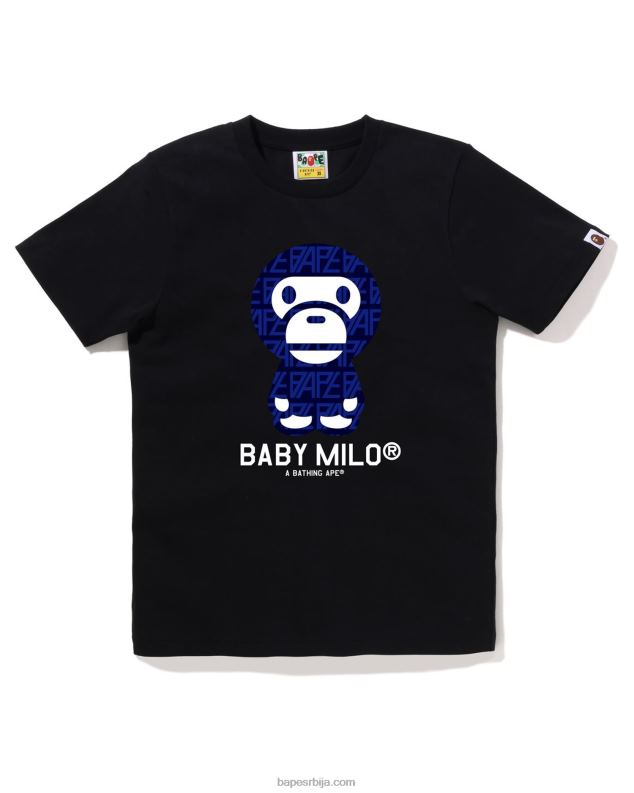црн Жене A Bathing Ape лого монограм баби мило тее J4280851