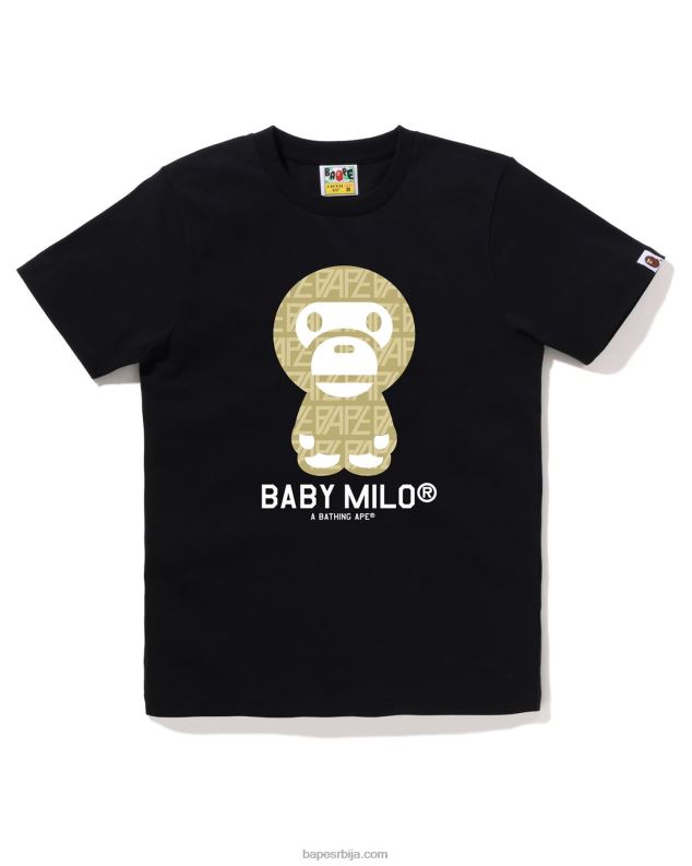 црн Жене A Bathing Ape лого монограм баби мило тее J4280852