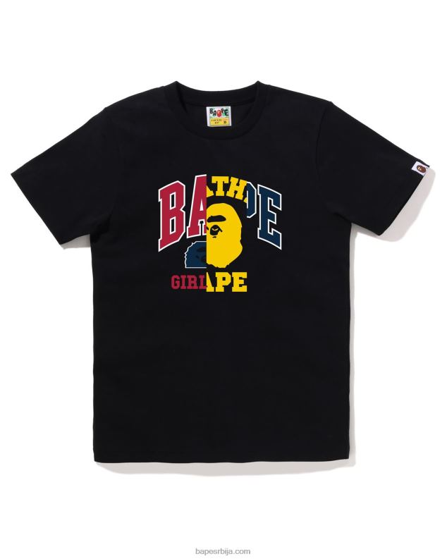 црн Жене A Bathing Ape доцкинг грапхиц тее J4280866