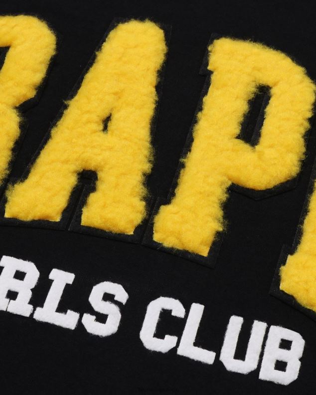 црн Жене A Bathing Ape мајица за девојчице од боа руна J4280881