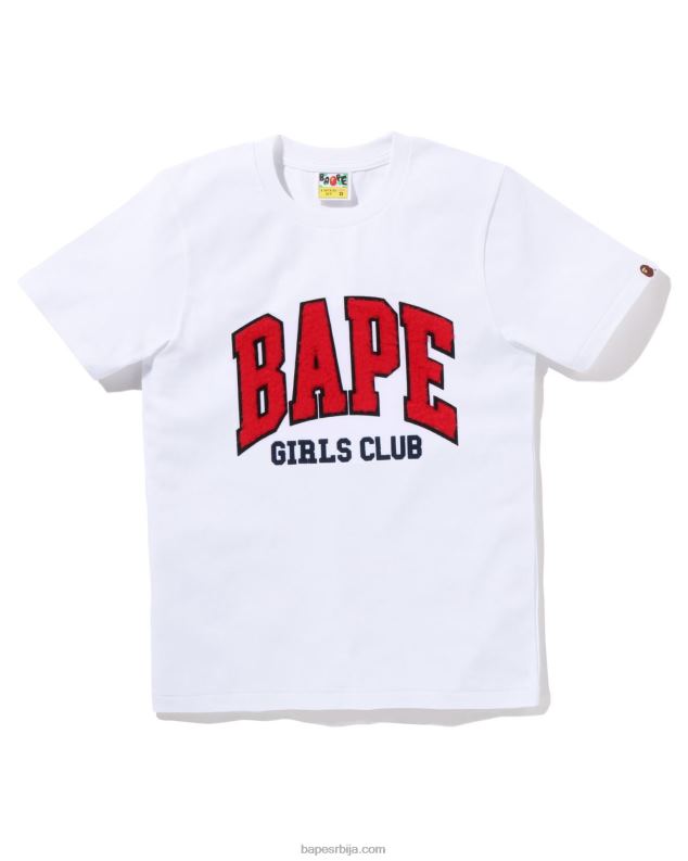 бео Жене A Bathing Ape мајица за девојчице од боа руна J4280882