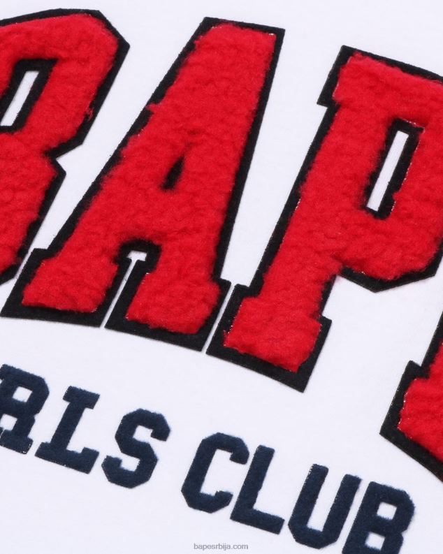 бео Жене A Bathing Ape мајица за девојчице од боа руна J4280882
