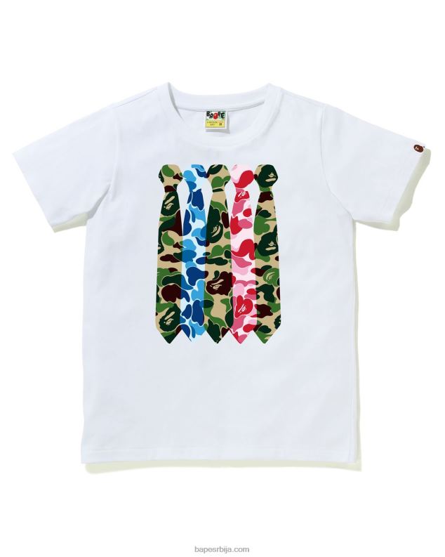бео Жене A Bathing Ape абц цамо мајица са краватом J4280888