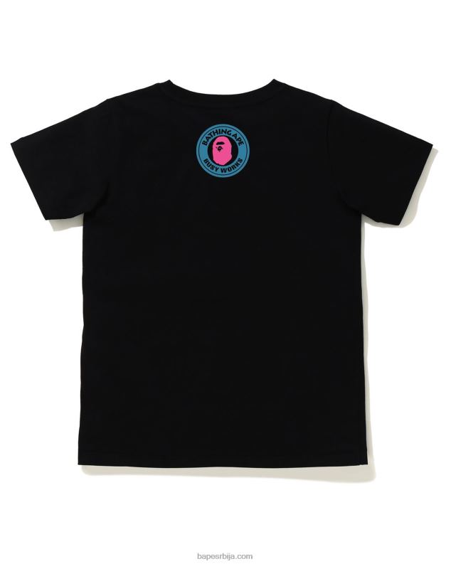 црн Жене A Bathing Ape писмо тее J4280889