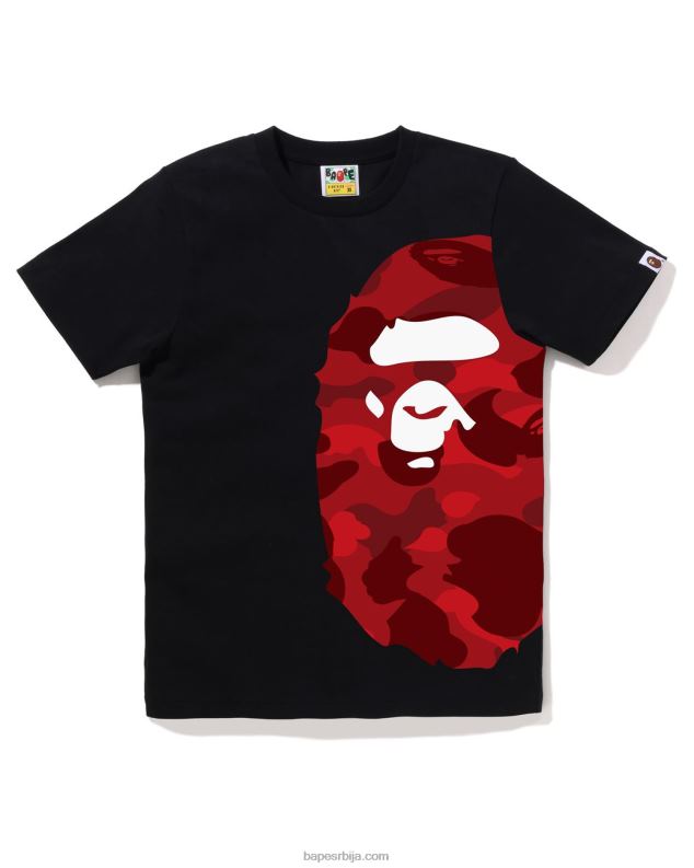 црн Жене A Bathing Ape Боја маскирна мајица са великом главом J4280896