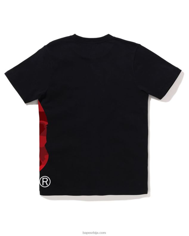 црн Жене A Bathing Ape Боја маскирна мајица са великом главом J4280896