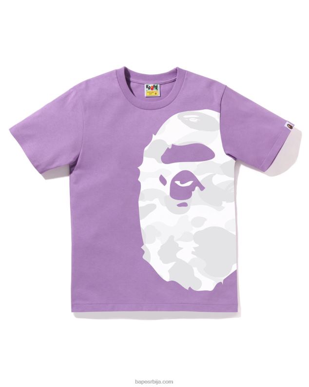 љубичаста Жене A Bathing Ape Боја маскирна мајица са великом главом J4280897