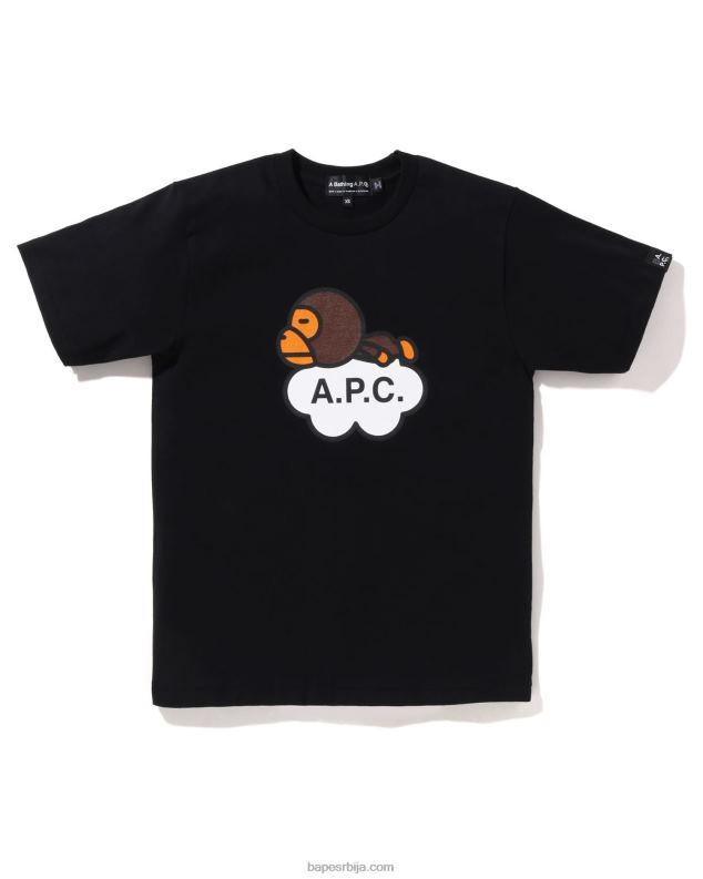 црн Жене A Bathing Ape к а.п.ц. мило широка мајица J4280902