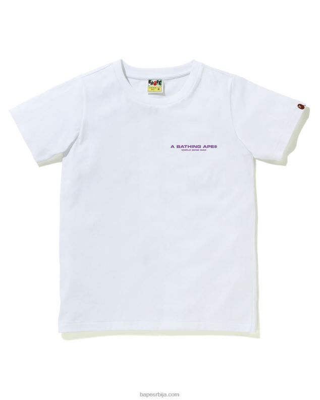бео Жене A Bathing Ape лине цамо мајица J4280926