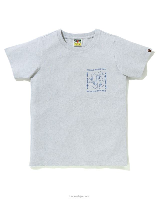 сива Жене A Bathing Ape мајица за штампање мастилом J4280928