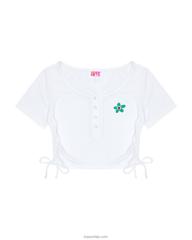 бео Жене A Bathing Ape скраћени горњи део на везице са логом J4280935