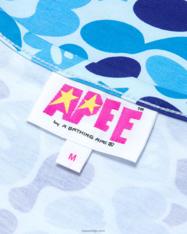 Плави Жене A Bathing Ape штампани врх J4280936