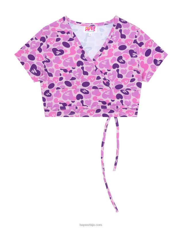 љубичаста Жене A Bathing Ape штампани врх J4280937