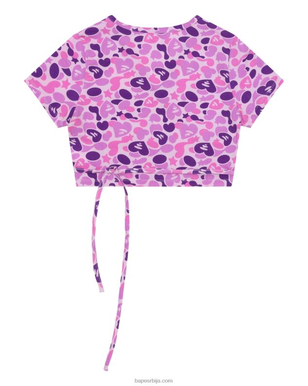 љубичаста Жене A Bathing Ape штампани врх J4280937