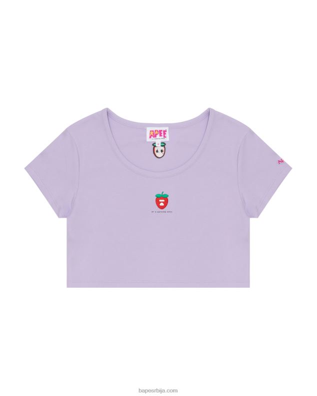 лила Жене A Bathing Ape лого бобичаста мајица J4280938