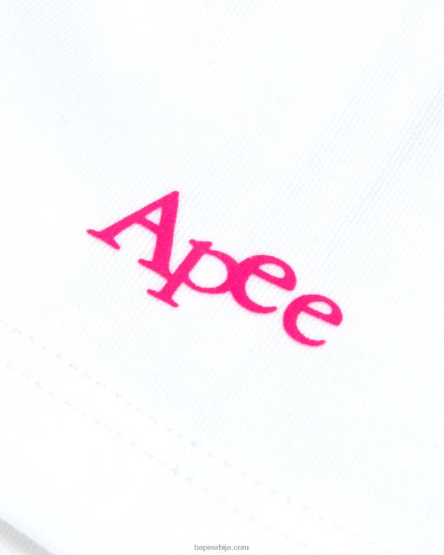 избељено бело Жене A Bathing Ape лого бобичаста мајица J4280939