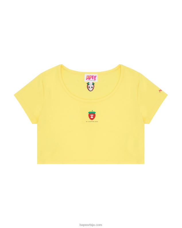 лимун жута Жене A Bathing Ape лого бобичаста мајица J4280940