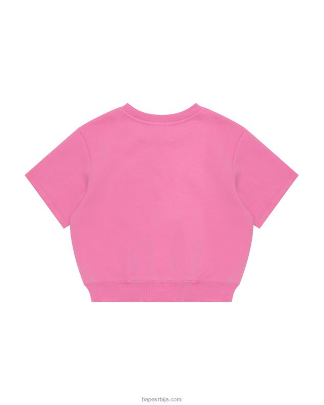 розе Жене A Bathing Ape дуксерица са скраћеним логом J4280944