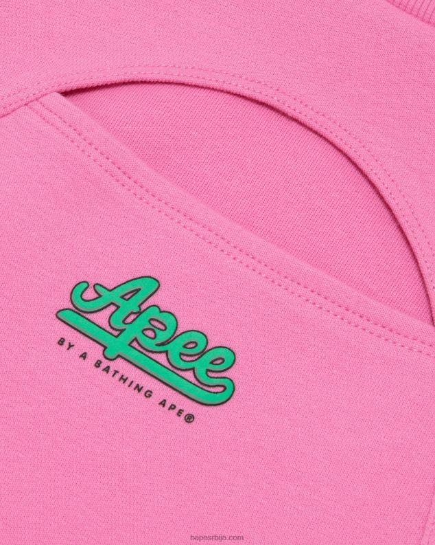 розе Жене A Bathing Ape дуксерица са скраћеним логом J4280944
