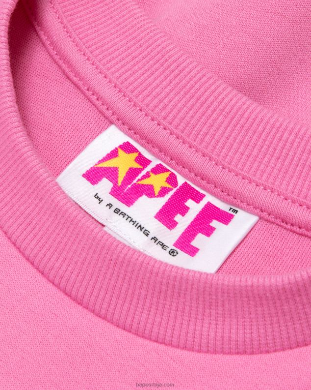 розе Жене A Bathing Ape дуксерица са скраћеним логом J4280944