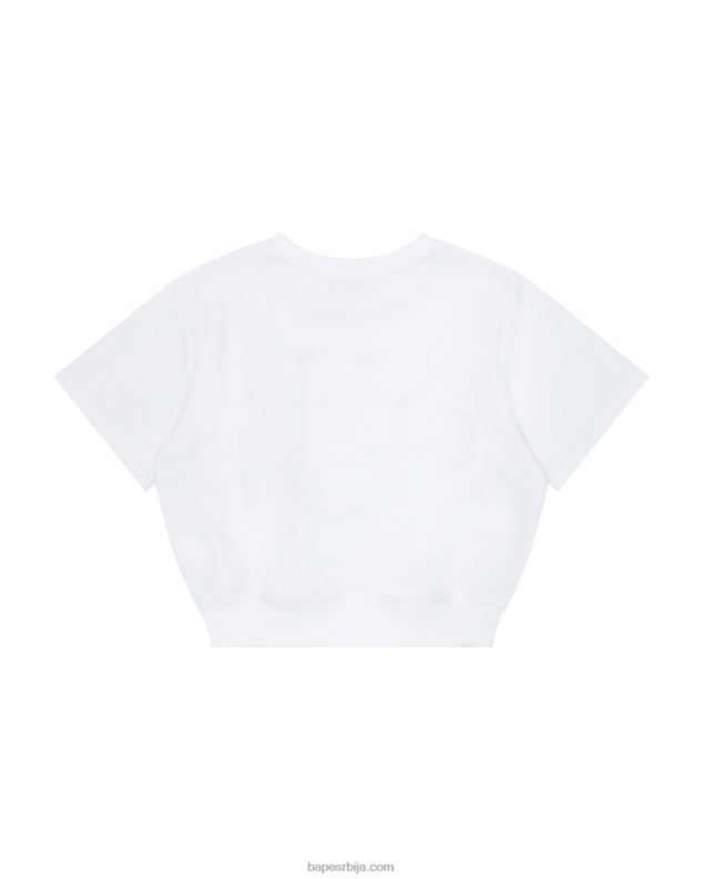 бео Жене A Bathing Ape дуксерица са скраћеним логом J4280945