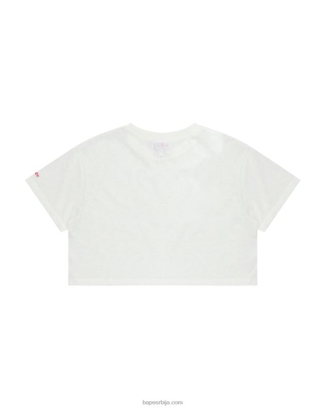 зид бео Жене A Bathing Ape графичка скраћена мајица J4280952