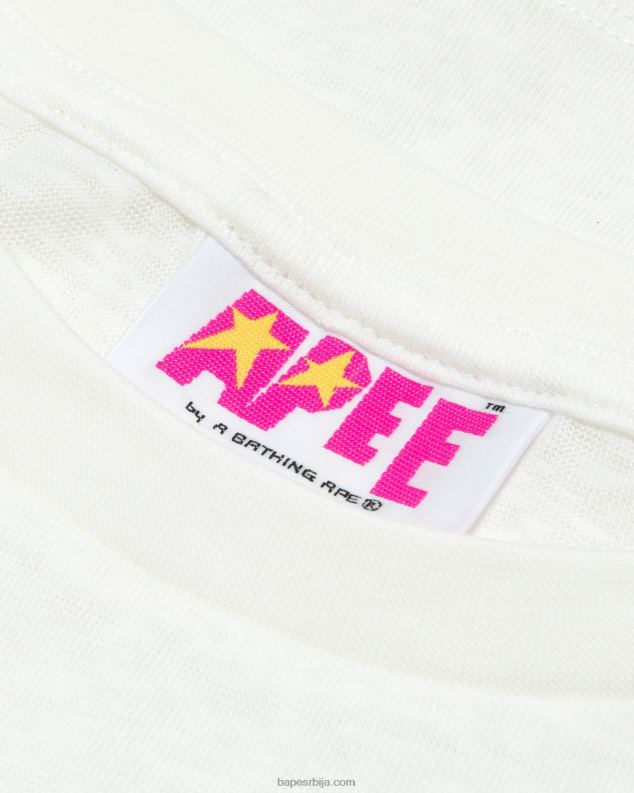 зид бео Жене A Bathing Ape графичка скраћена мајица J4280952