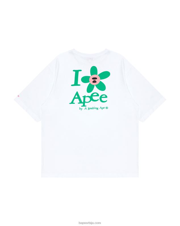 избељено бело Жене A Bathing Ape класична мајица J4280958