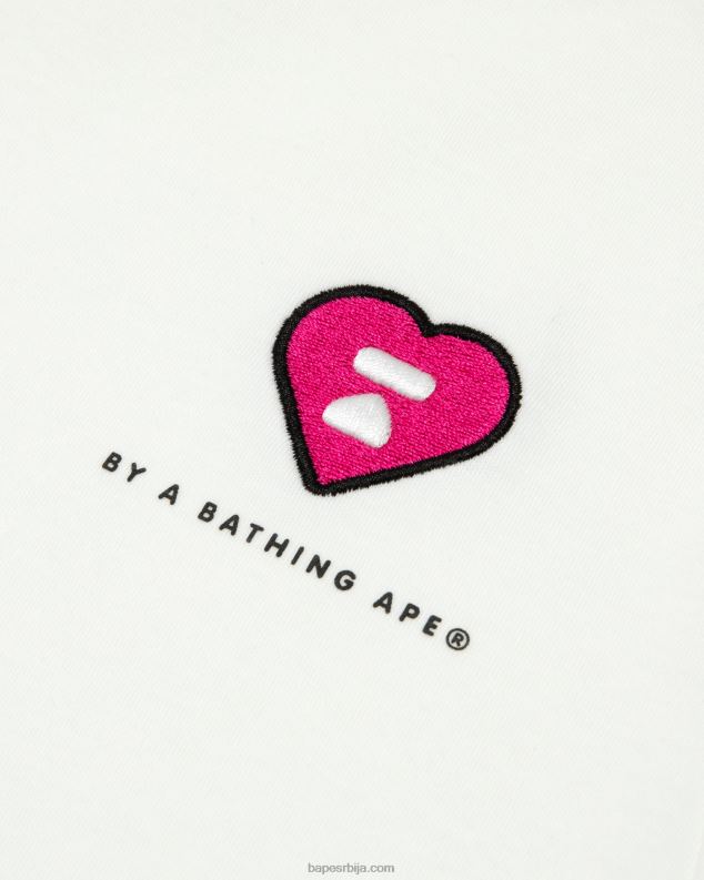 зид бео Жене A Bathing Ape мајица са изрезивањем срца J4280963