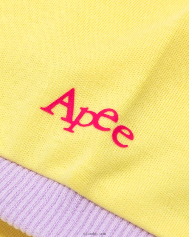 жута Жене A Bathing Ape мајица са изрезивањем срца J4280964