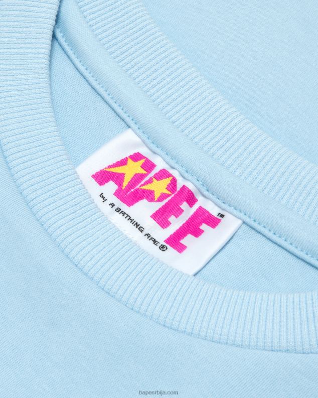 небеско плаветнило Жене A Bathing Ape изрезана мајица са цветом J4280965
