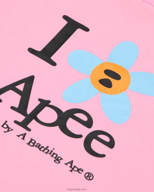 розе Жене A Bathing Ape изрезана мајица са цветом J4280966