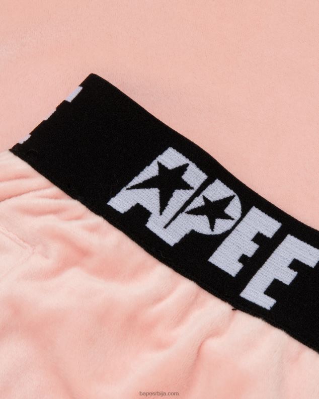 розе Жене A Bathing Ape велур јоггерс J42801042