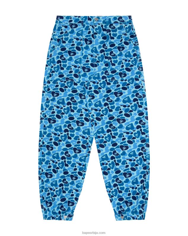 светло плава Жене A Bathing Ape штампане карго панталоне J4280949