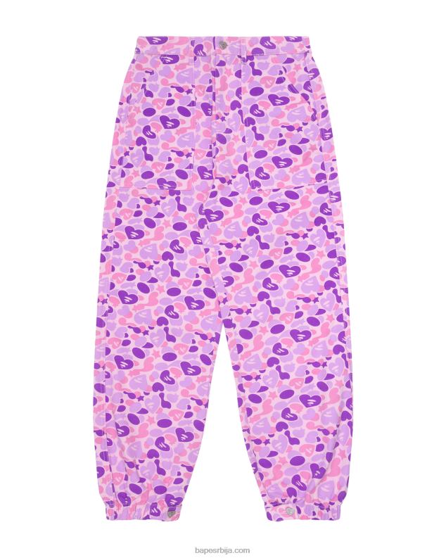 љубичаста Жене A Bathing Ape штампане карго панталоне J4280950