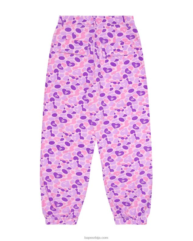 љубичаста Жене A Bathing Ape штампане карго панталоне J4280950