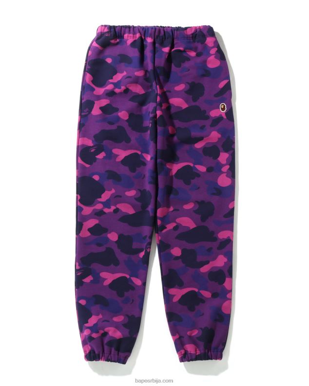 љубичаста Жене A Bathing Ape предимензиониране спортске панталоне у боји цамо J4280986