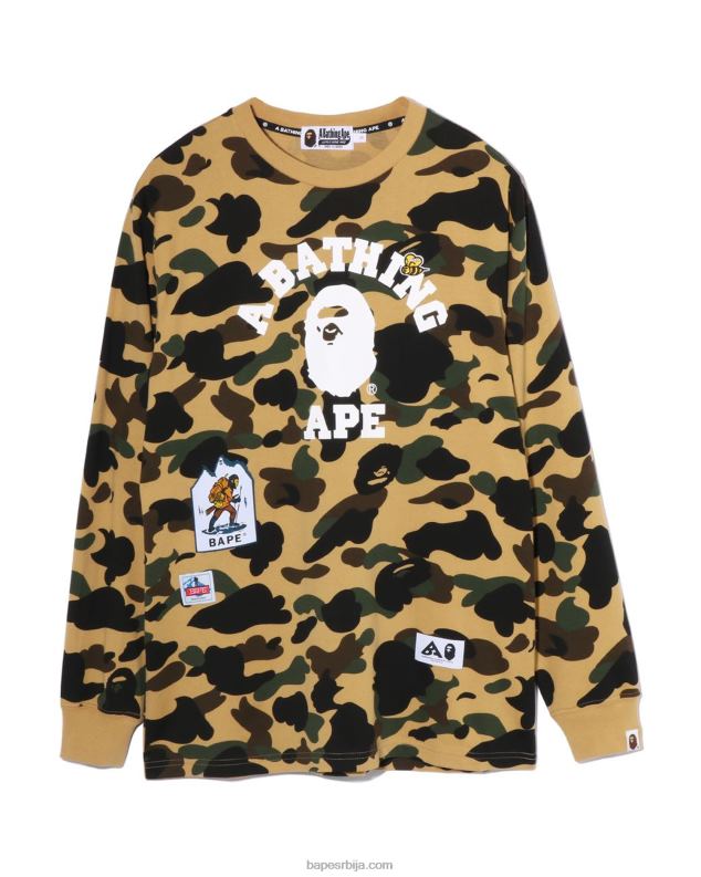 жута Жене A Bathing Ape мулти лабел 1. цамо мајица J4280920