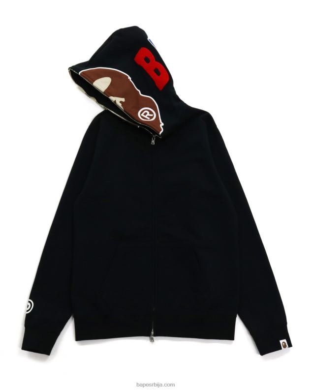 црн Жене A Bathing Ape 2. дуксерица са пуним патентним затварачем J42801036