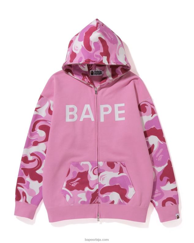 розе Жене A Bathing Ape мермерна маскирна дуксерица са пуним патентним затварачем J42801013