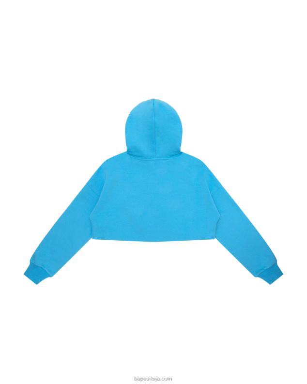 Плави Жене A Bathing Ape апее лого изрезана капуљача J42801028